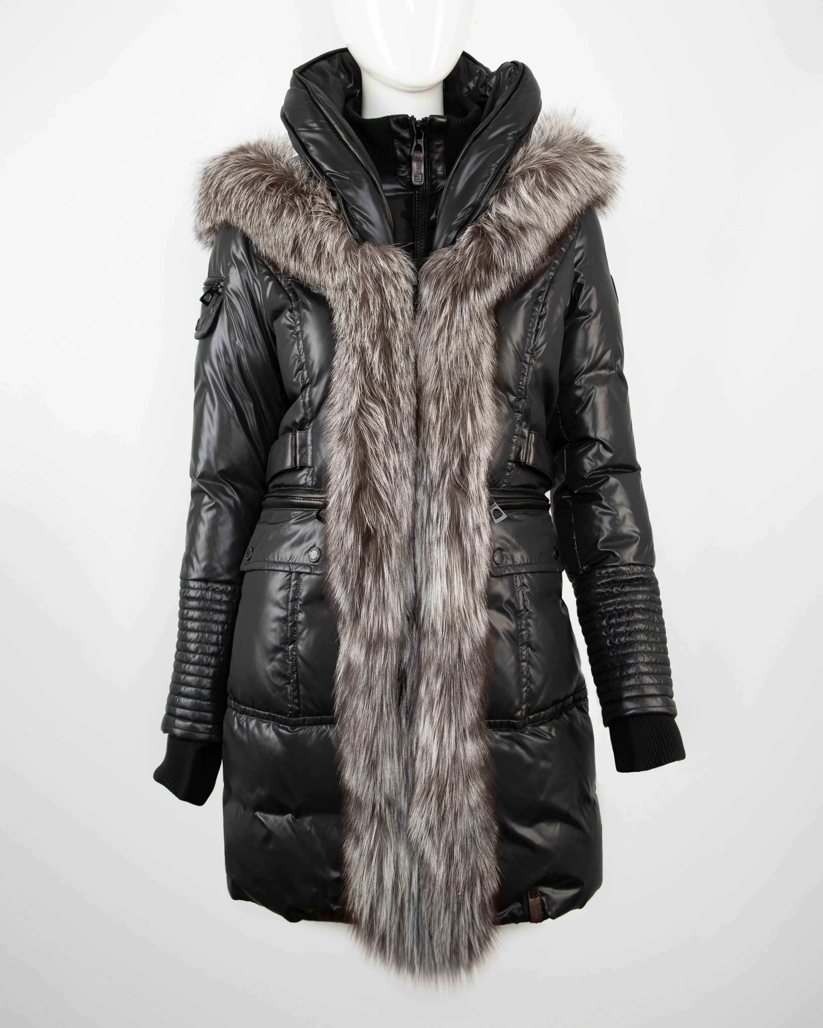 GELLERY Down Jacket With Fur Trim