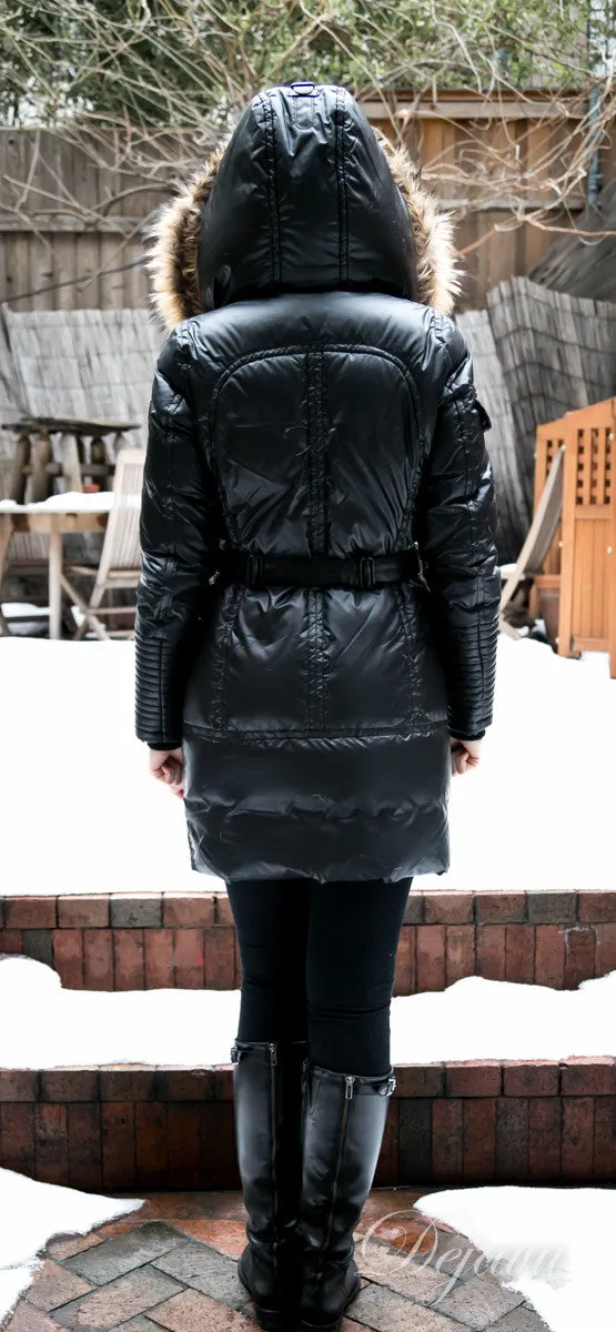 GELLERY Down Jacket With Fur Trim