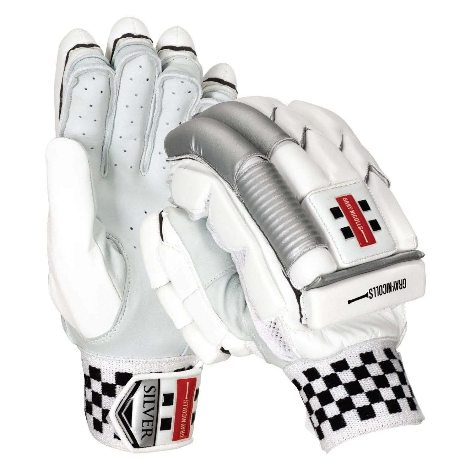 Gray-Nicolls Silver Cricket Batting Gloves