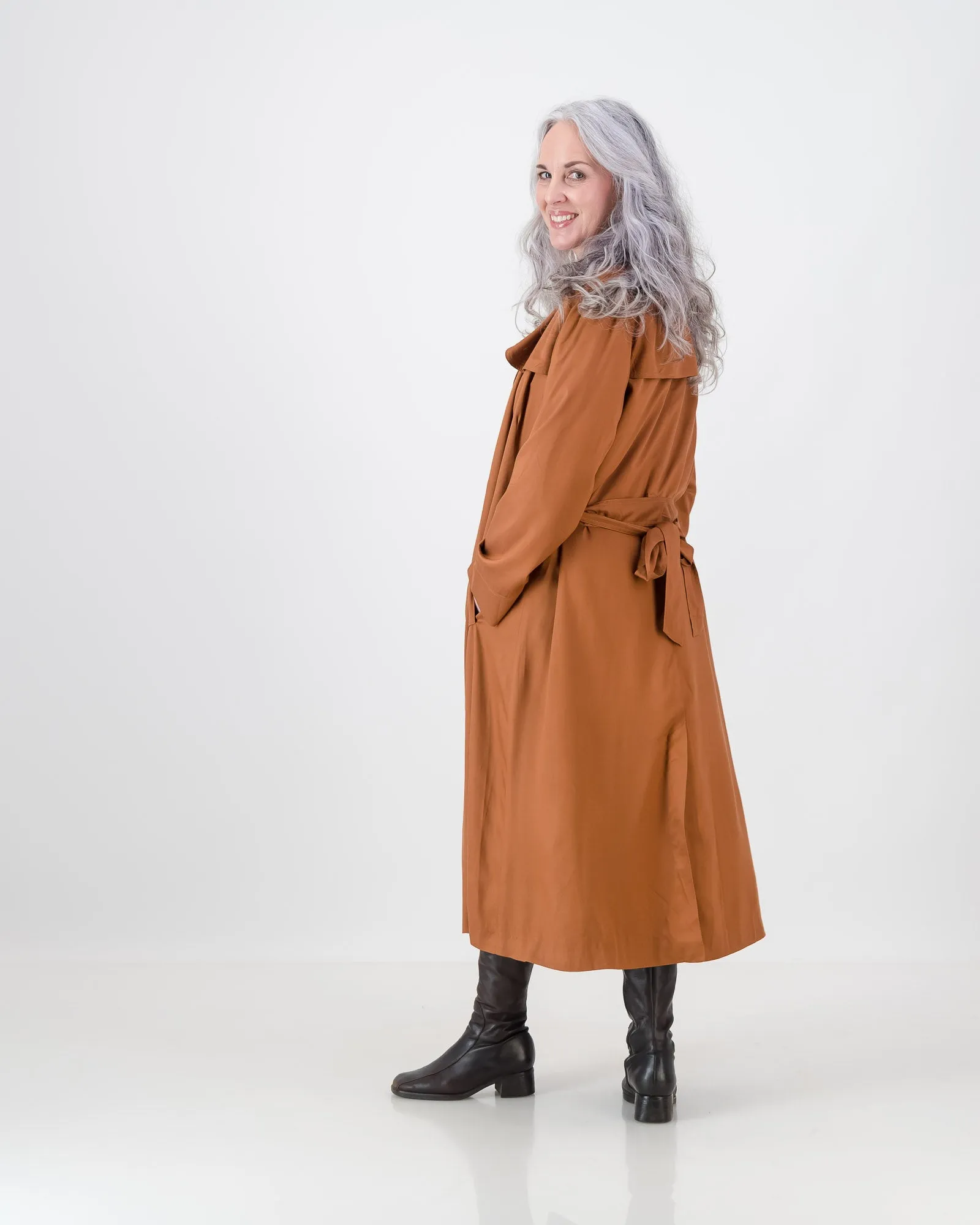 ilsa trench coat - rust