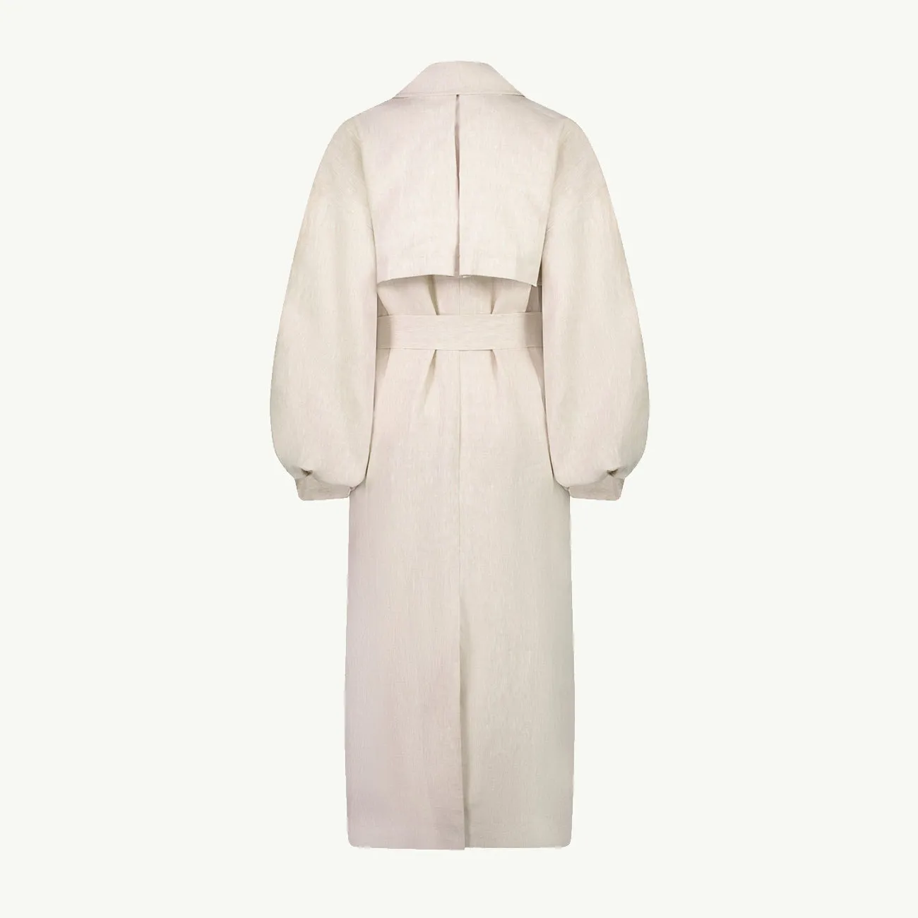 IN THE LOOP TRENCH NATURAL LINEN