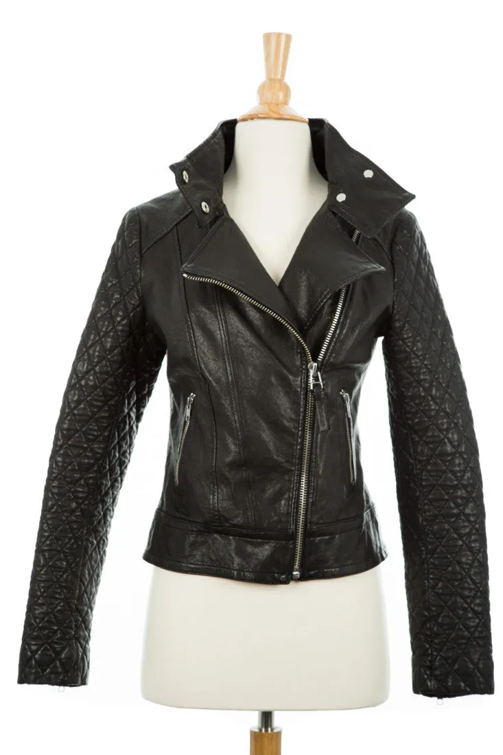 Jimmie Distressed Leather Biker Jacket