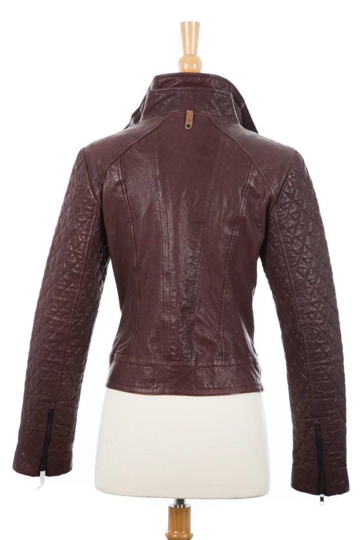 Jimmie Distressed Leather Biker Jacket