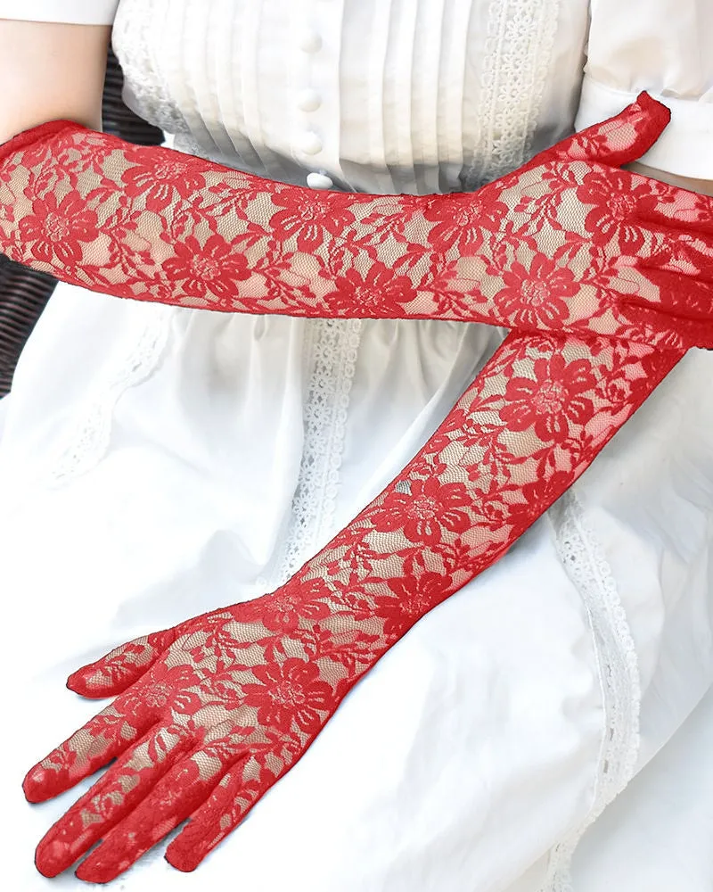 Lace Gloves Long Sexy Dress Gloves Accessories