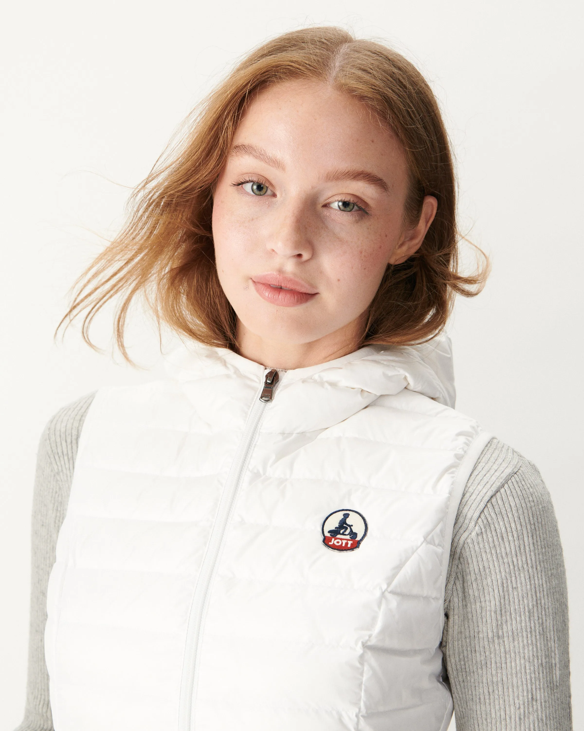 Light sleeveless down jacket White Mali