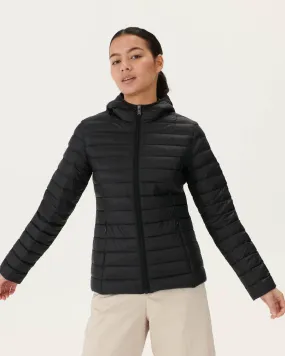 Lightweight hooded down jacket Black Cloe