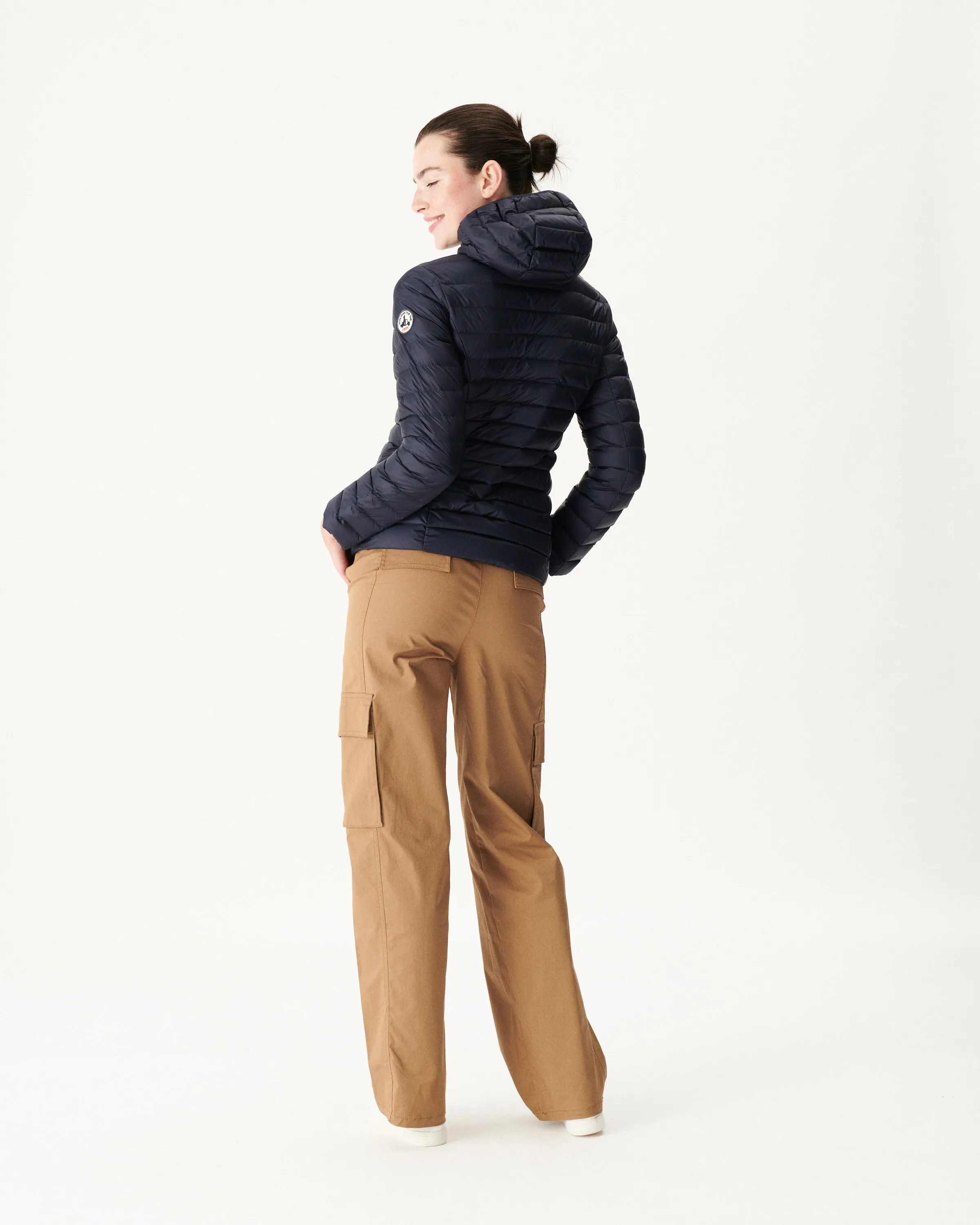 Lightweight hooded down jacket Navy Cloe