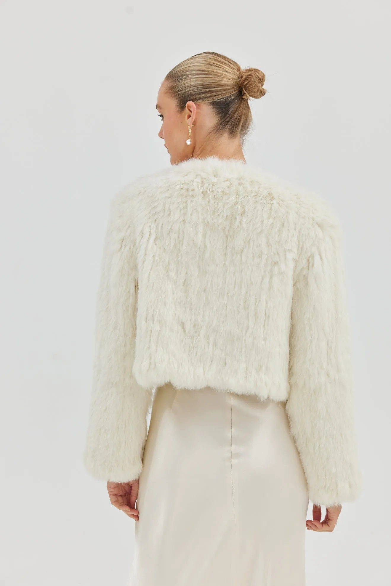 Lola Crop Jacket - Ivory