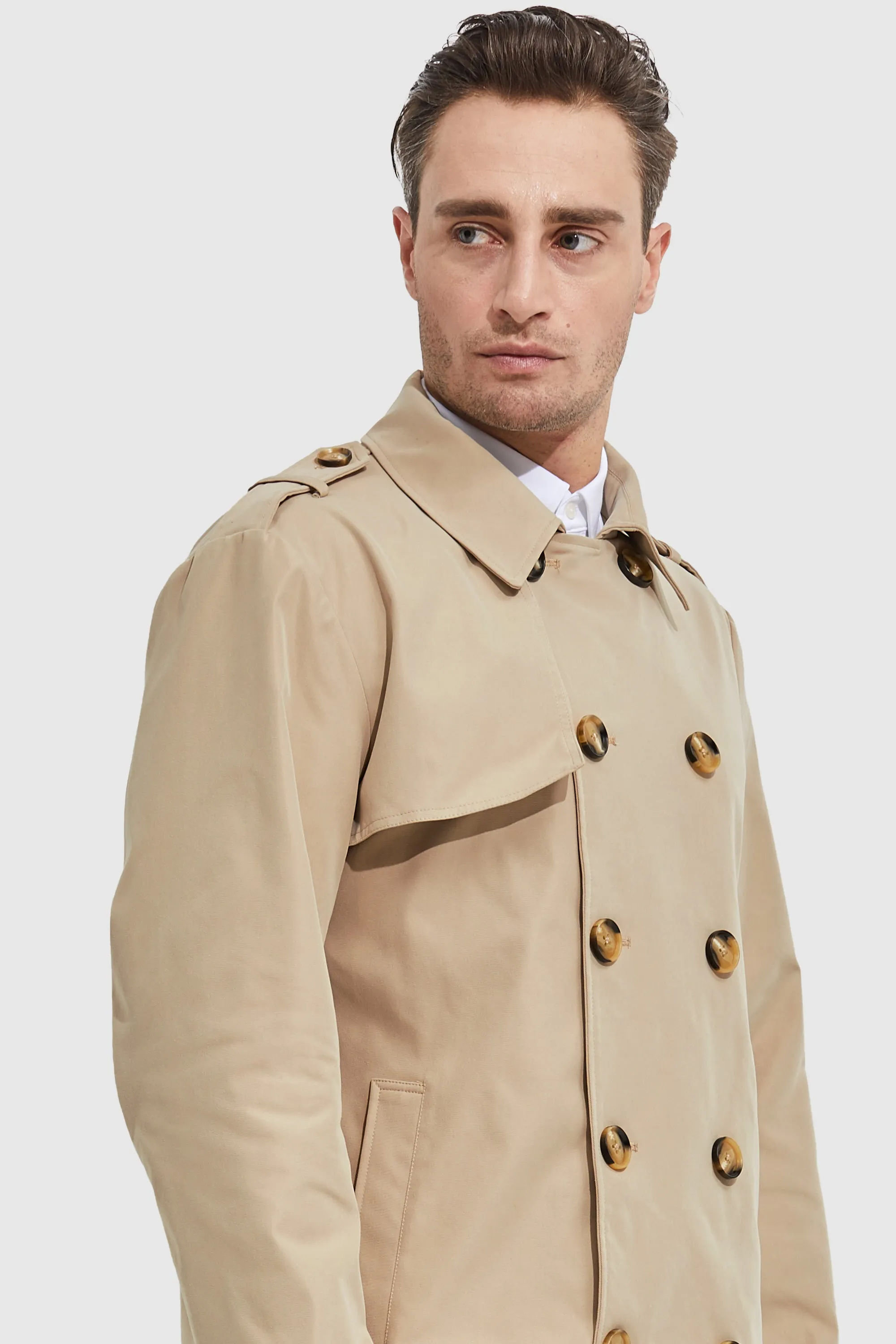 Long Double Breasted Trench Coat