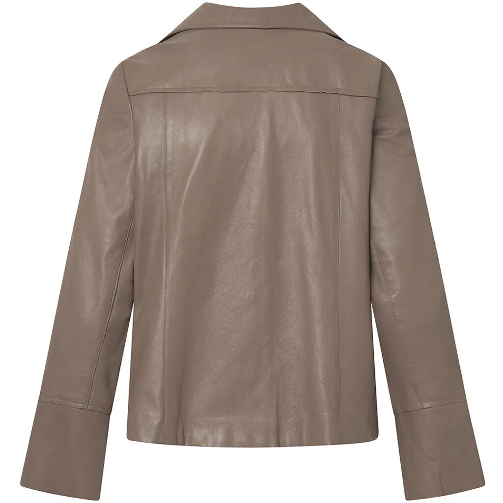 Manna leather jacket / 51072 - Latte