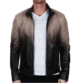 Men's Maceoo | Leather Degrade Jacket | Brown