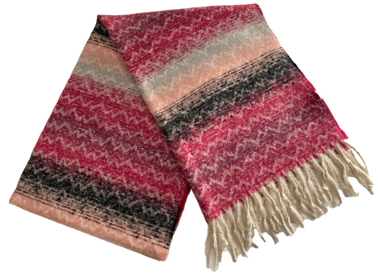 Multi Color Fringe Scarf