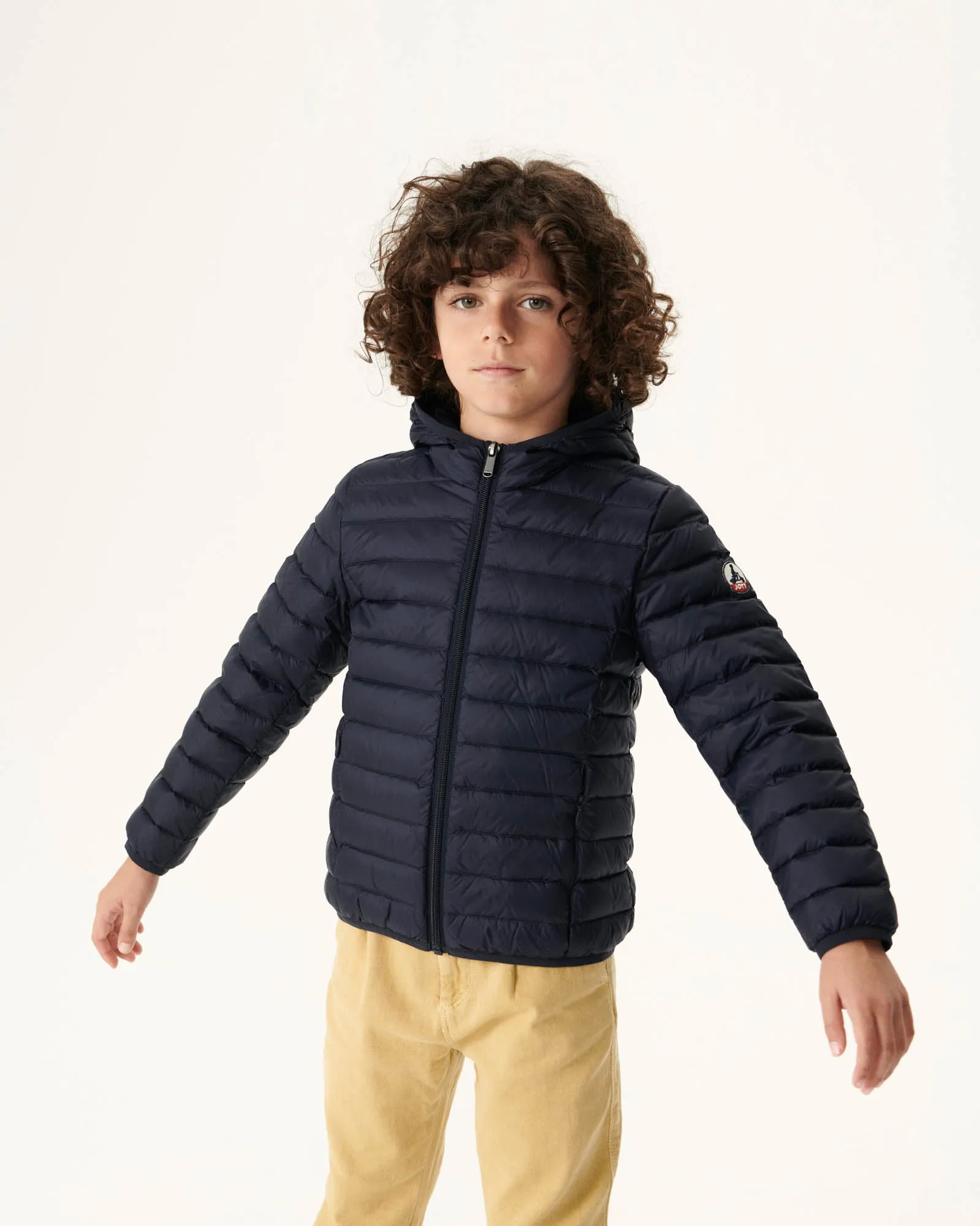 Navy Hooded down jacket Hugo