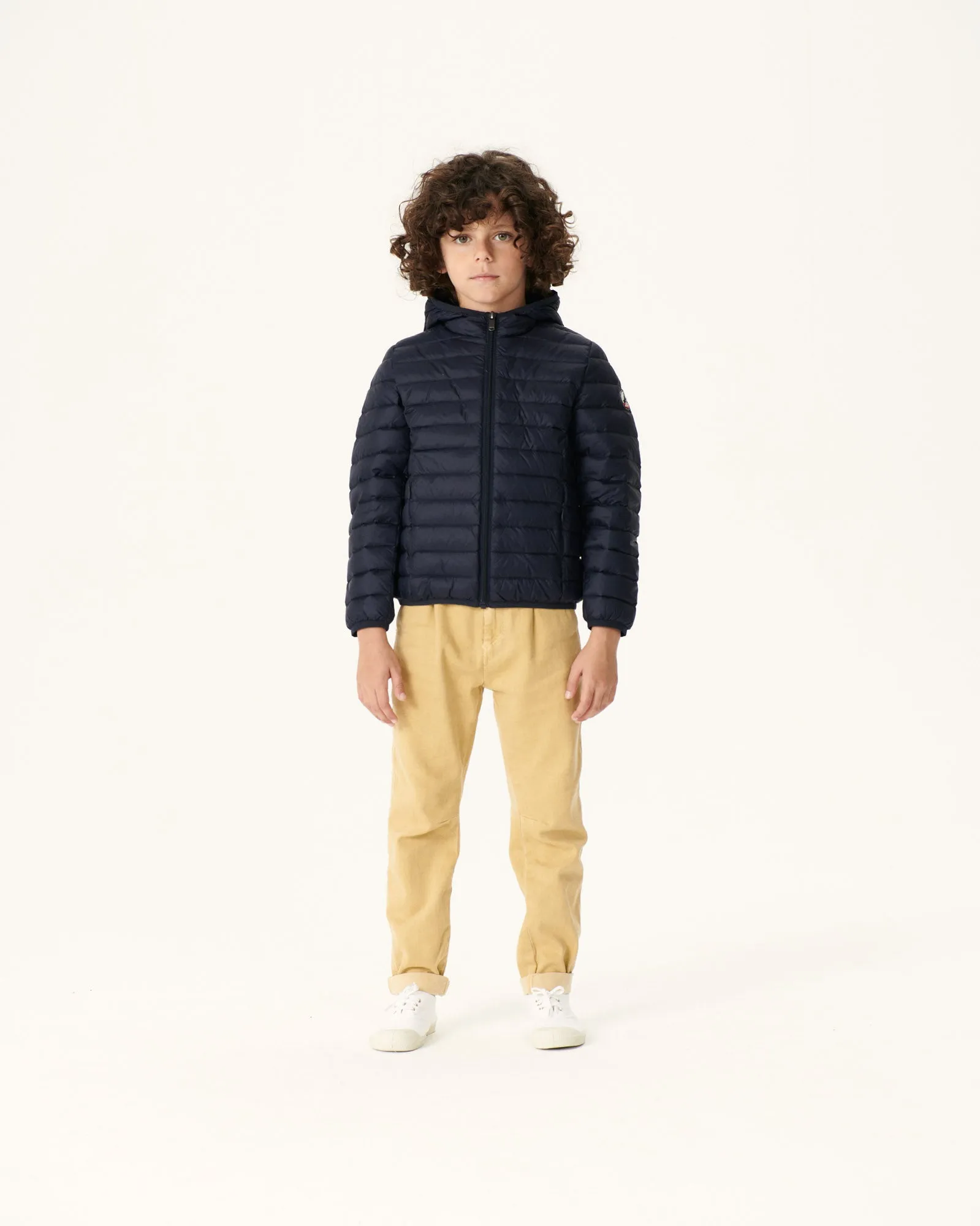 Navy Hooded down jacket Hugo