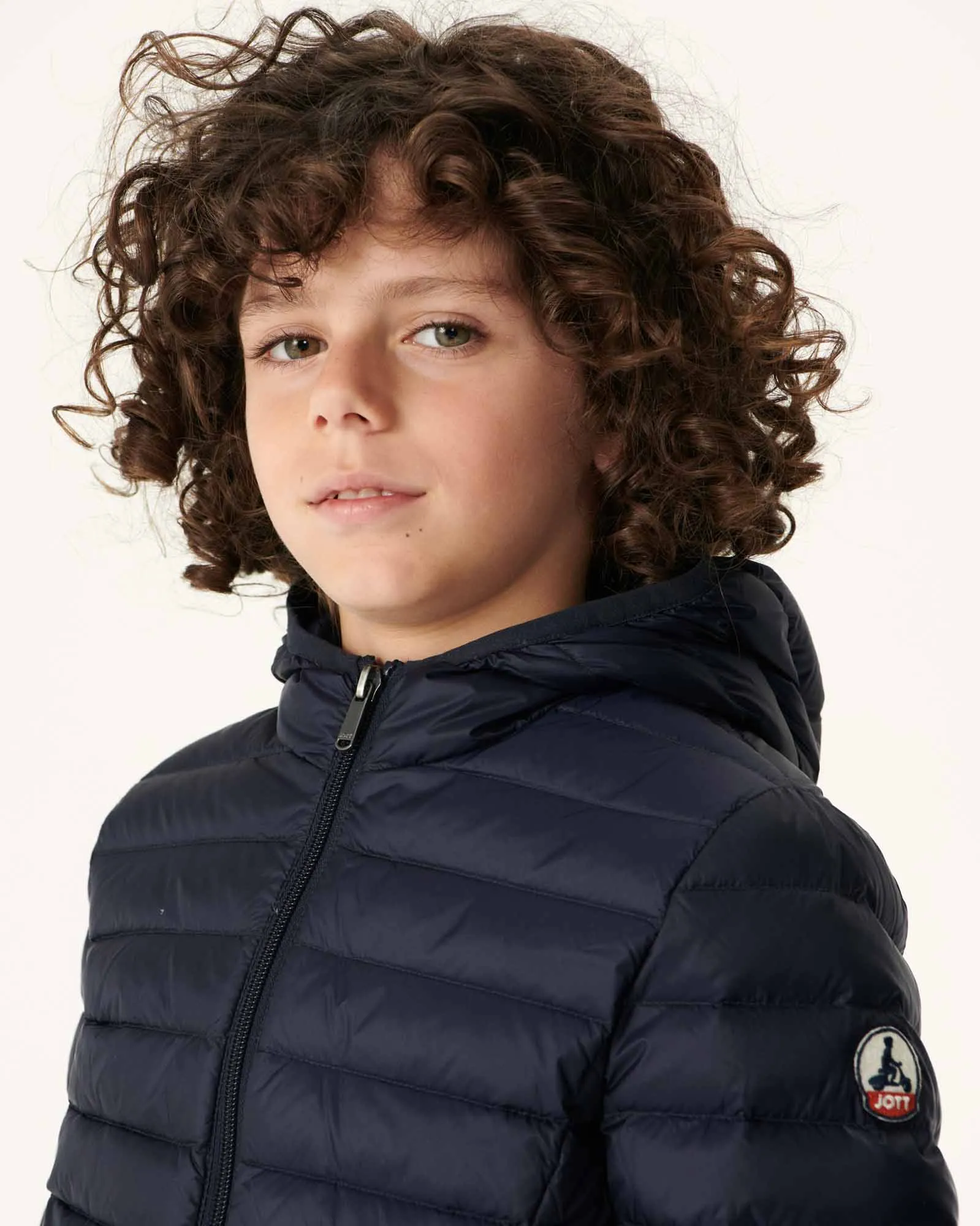 Navy Hooded down jacket Hugo