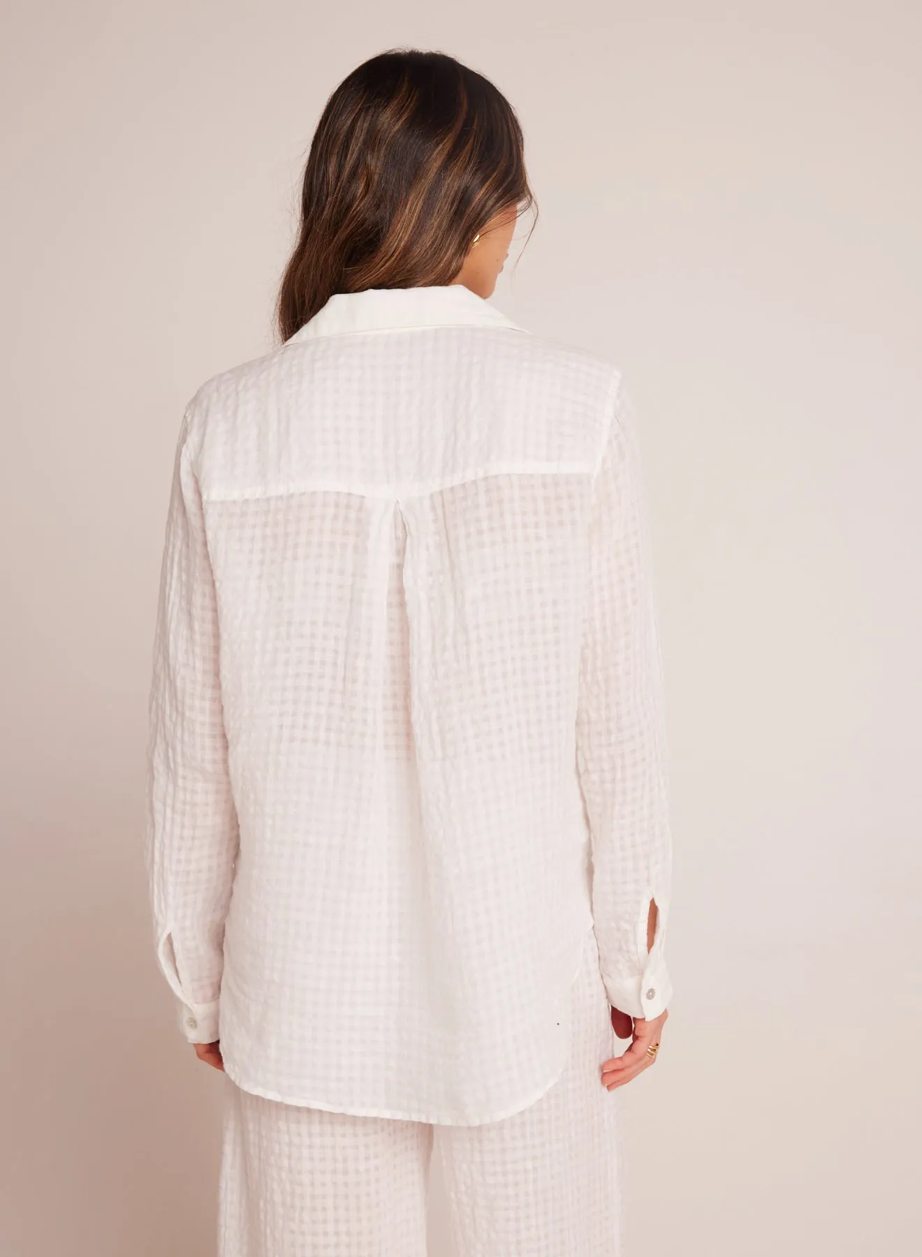 Oversized Pocket Button Down - White