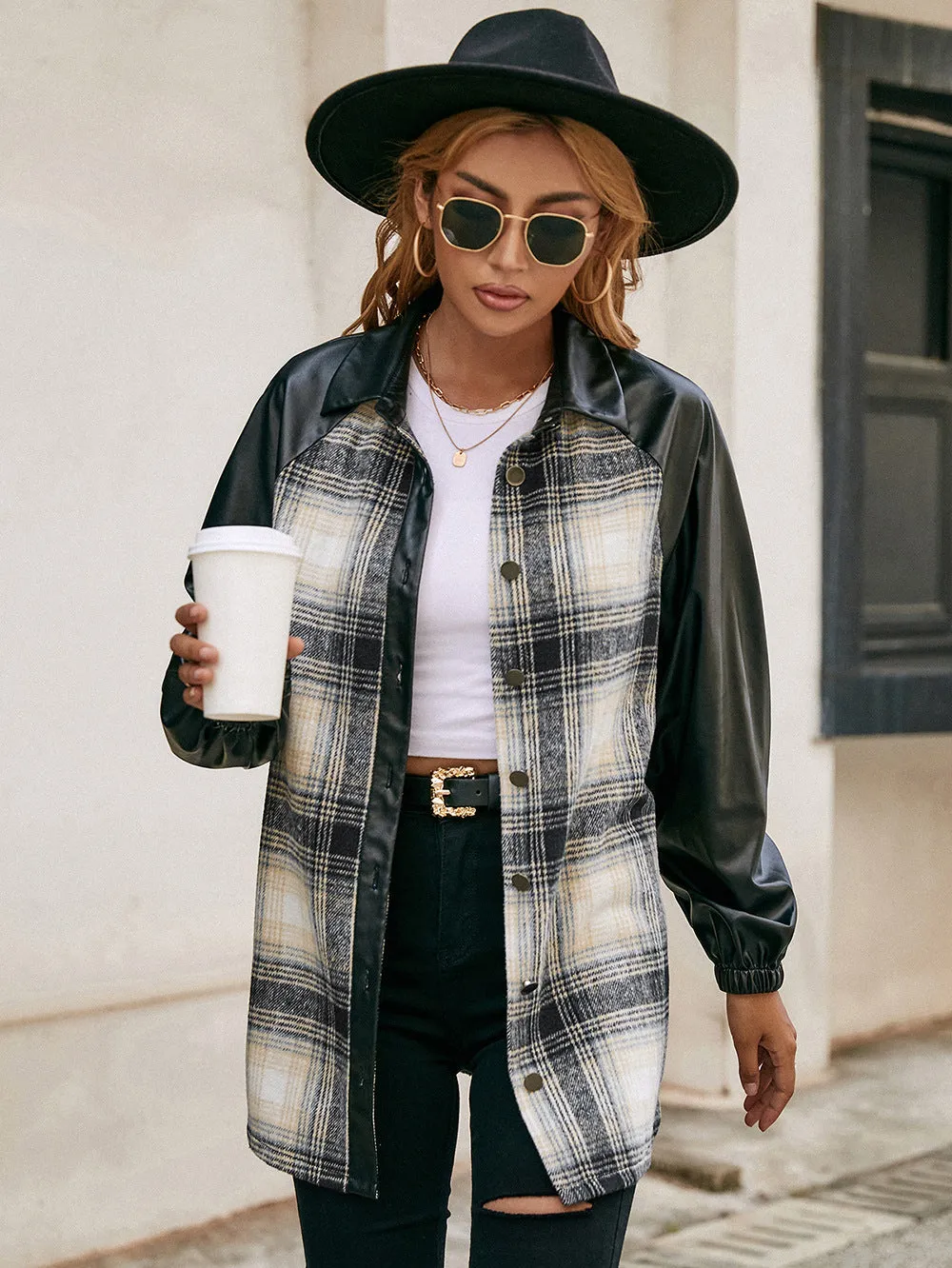 Plaid Button Down Raglan Sleeve Jacket: The Chic and Cozy Jacket You'll Love