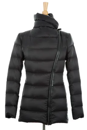 Qeren Convertible Puffer Jacket With  Leather Trim