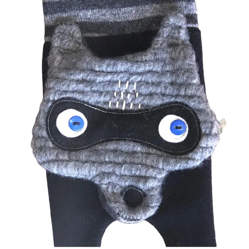 Raccoon Scarf Black