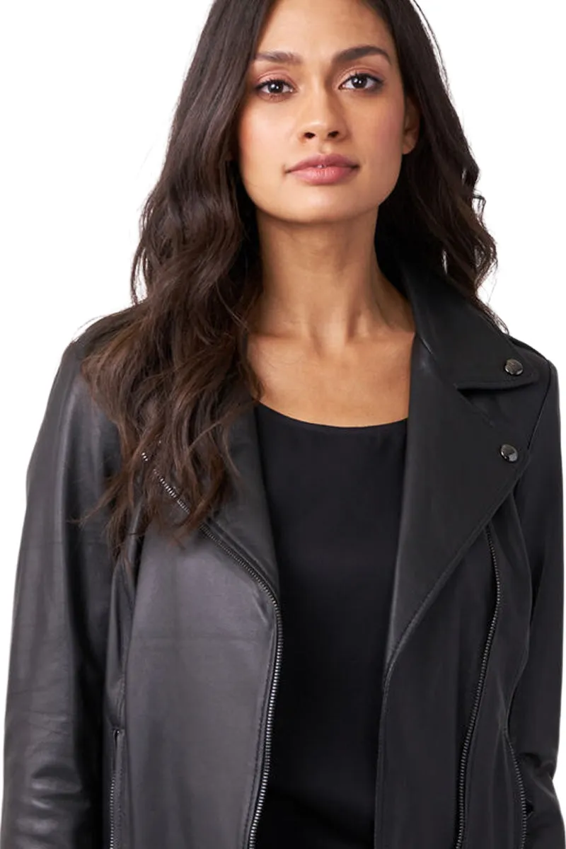 Repeat Cashmere Leather Moto Jacket