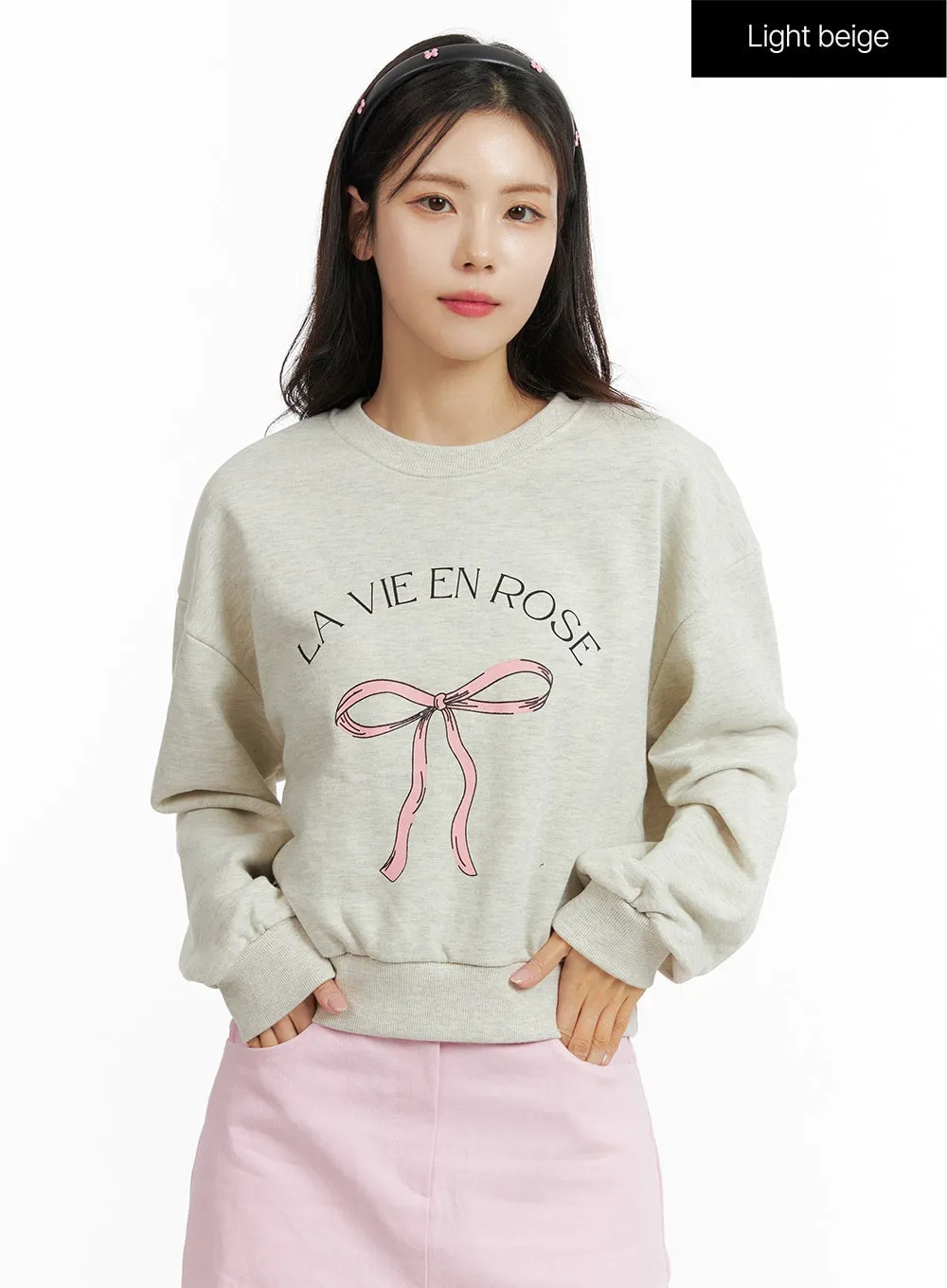 Ribbon Graphic Sweatshirt OF414