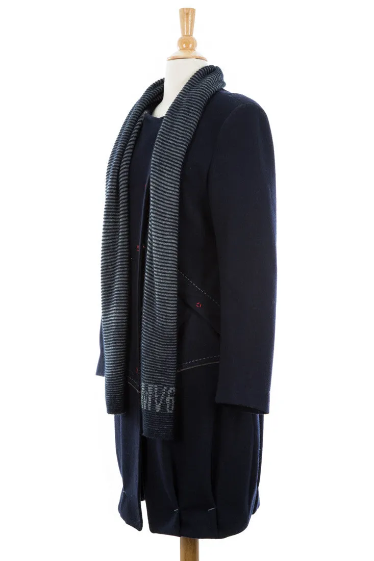 Selection Wool Trench Coat With Scarf