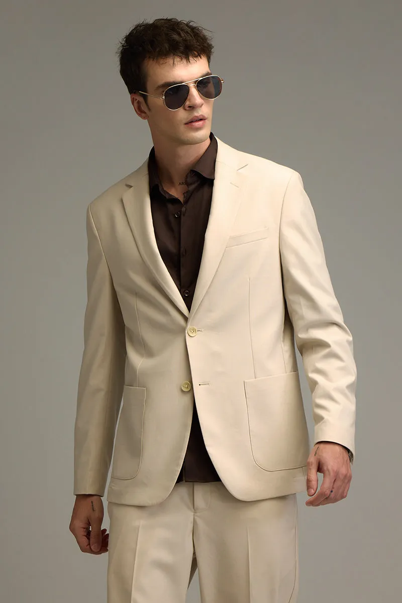 Signature Style Cream Suit Blazer