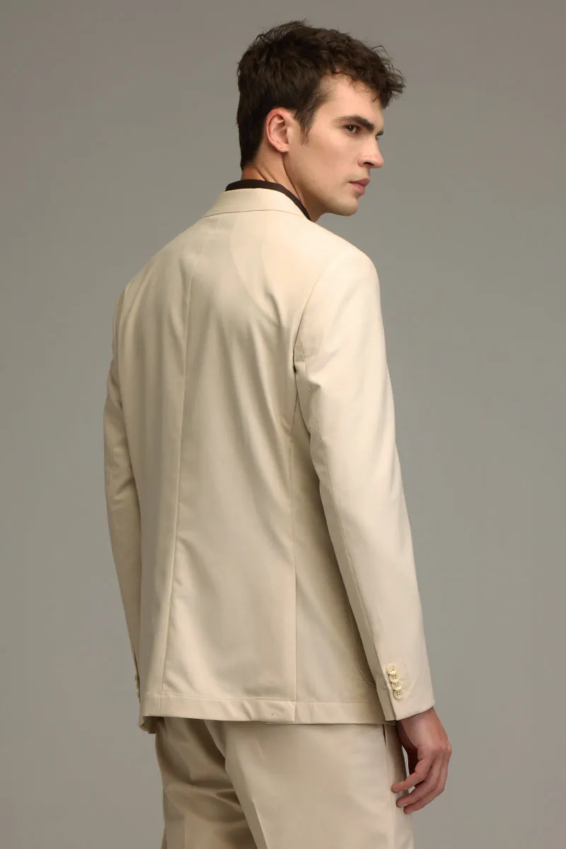 Signature Style Cream Suit Blazer