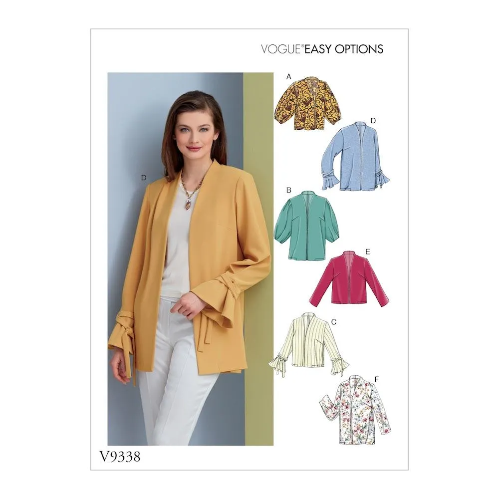 Vogue Pattern V9338 Misses' Jacket