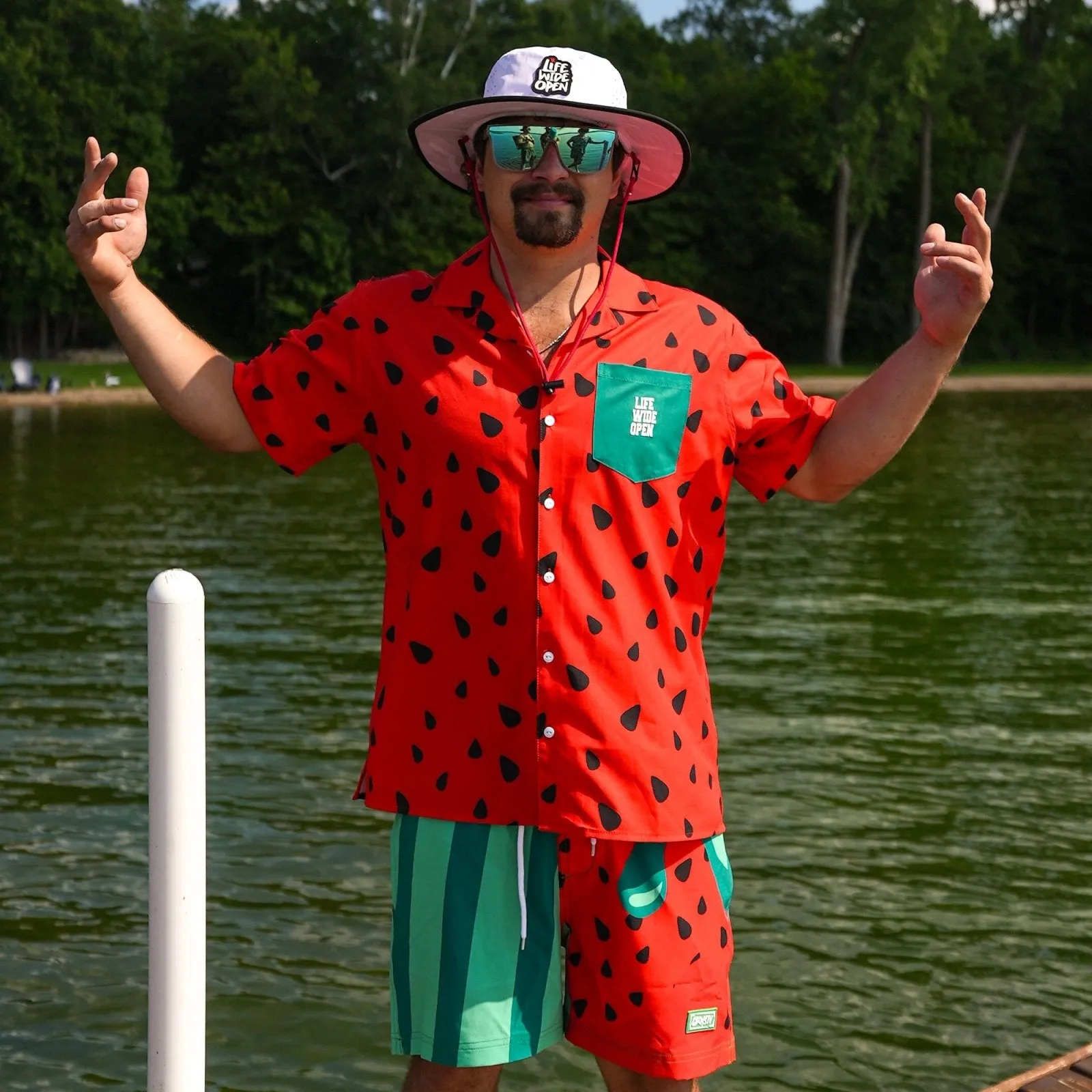 Watermelon Party Suit Button-Up