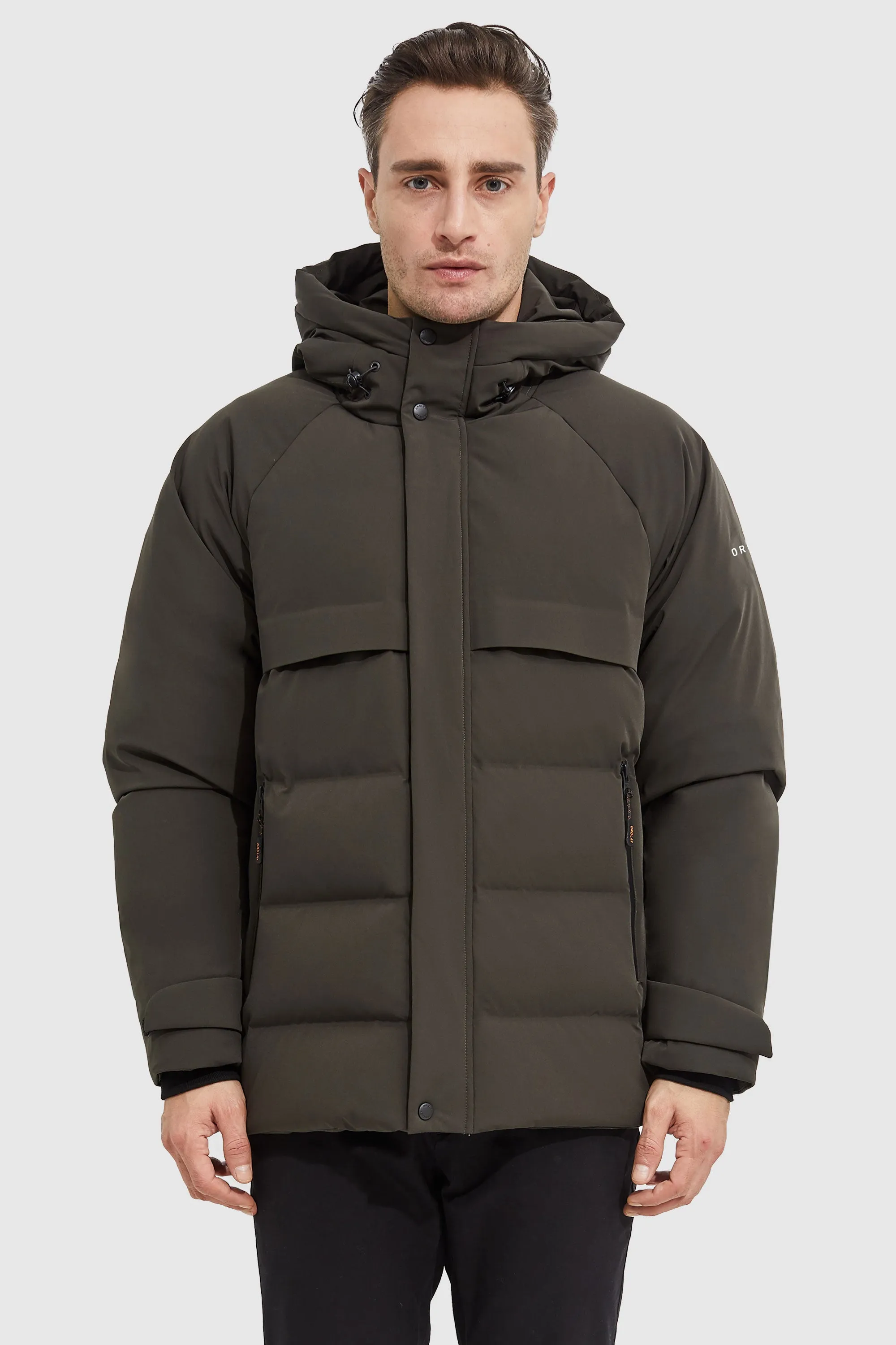 Winter Hood Ribbed Cuff Down Jacket