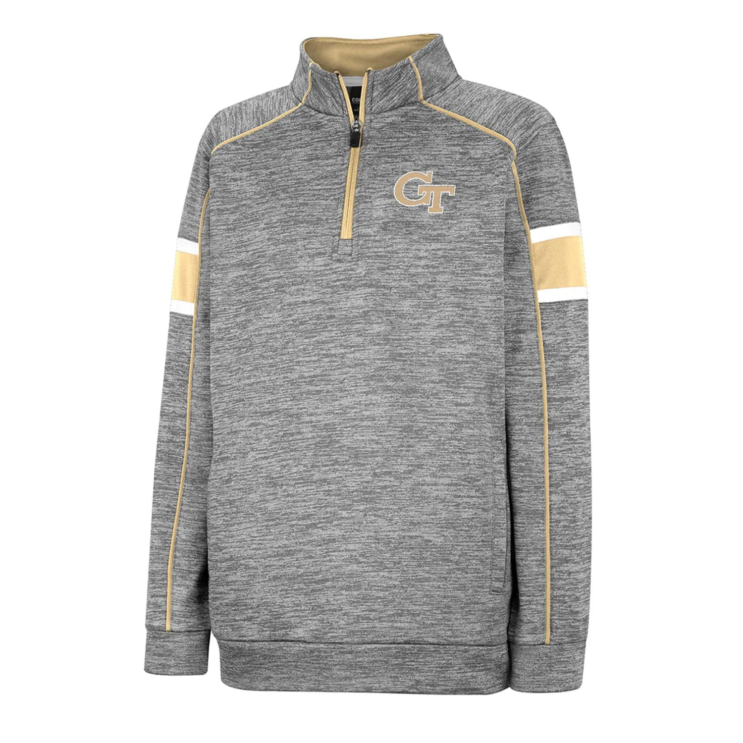 Youth Georgia Tech Yellow Jackets 1/4 Zip Grey Jacket