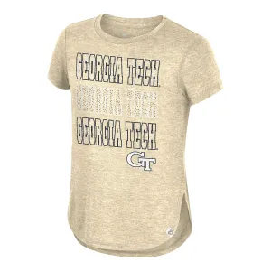 Youth Girls Georgia Tech Yellow Jackets Hathaway Gold T-Shirt